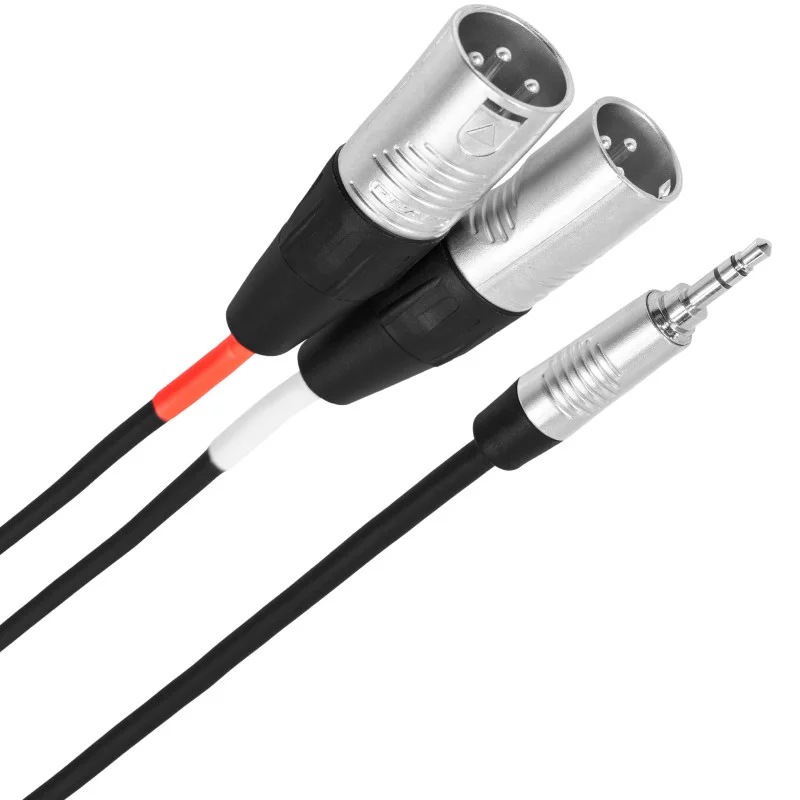 Haute Qualité Câble minijack double XLR Mâle 1M Touring Plugger