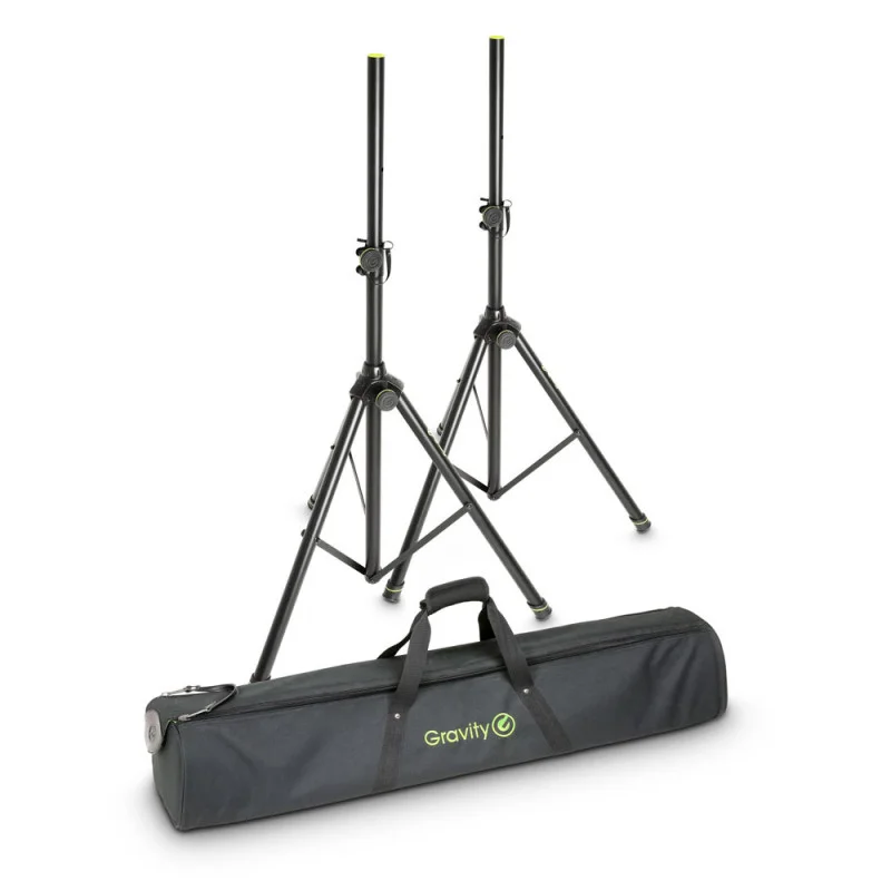 Set Gravity - 2 Pieds d‘Enceinte Acier + Housse de transport Must-Have