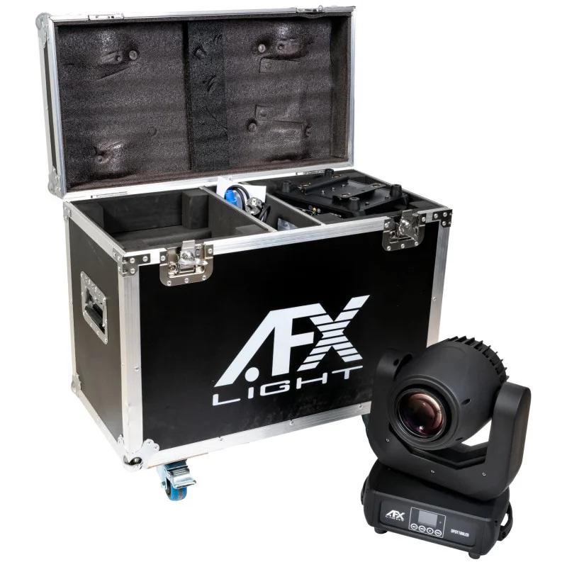 Retour Gratuit 2 Lyres Spot à Led Blanche en Flight-Case