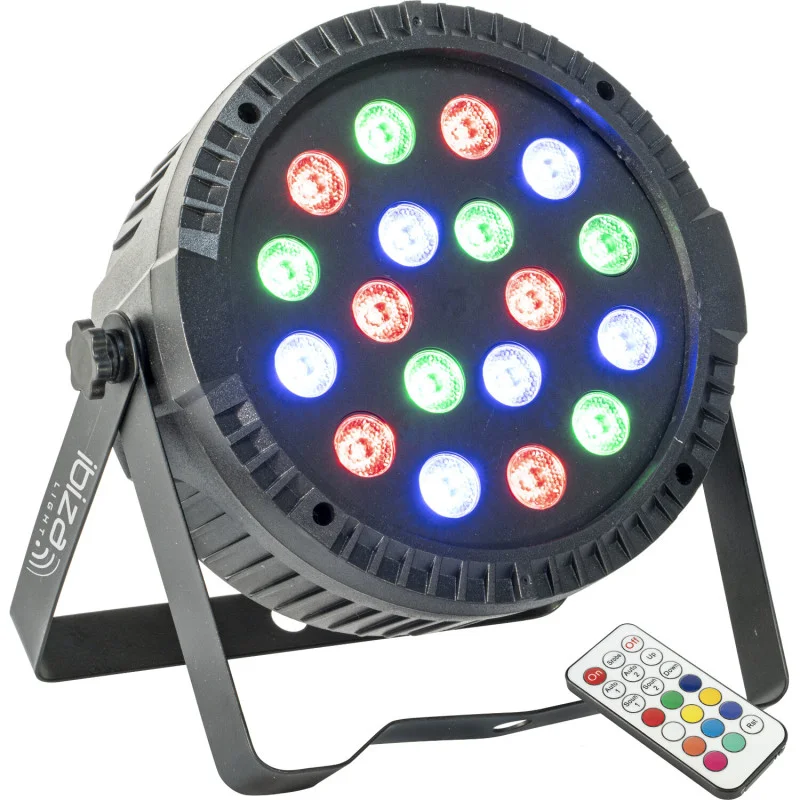 Projecteur Par Extra-Plat - 18 Led Rgb 1W Top Vente