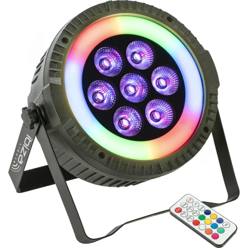 Projecteur Par Extra-Plat - 7 Led Rgbw 4-En-1 De 6W + 48 Led Smd Must-Have