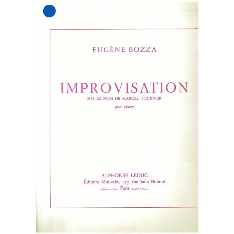 Vente Flash Eugène Bozza, Improvisation