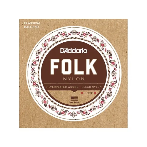 D‘Addario EJ32C Folk nylon et argent Dernière Chance