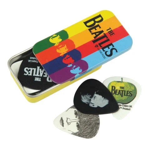 Boîte de médiators D‘Addario signature Beatles rayures Promotion Saisonnière