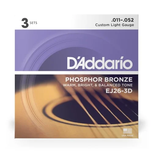 Must-Have D‘Addario EJ26-3D Tension Custom Light – 3 Jeux