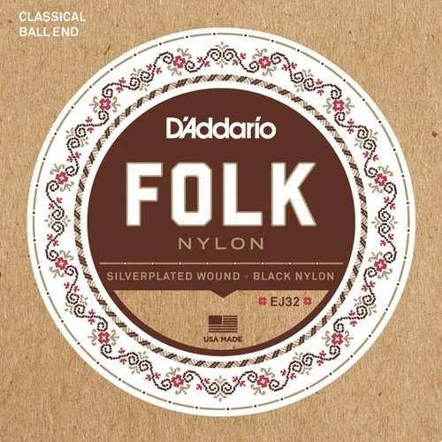 D‘Addario EJ32 Nylon noir et argent Achetez Aujourd'hui