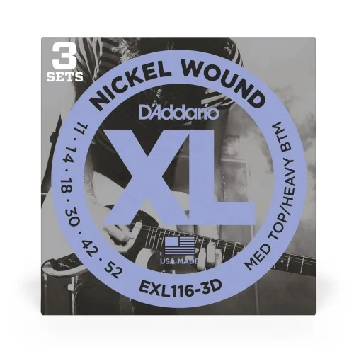 Affaire À Saisir D‘Addario EXL116-3DTension Medium Top/Heavy Bottom – 3 Jeux