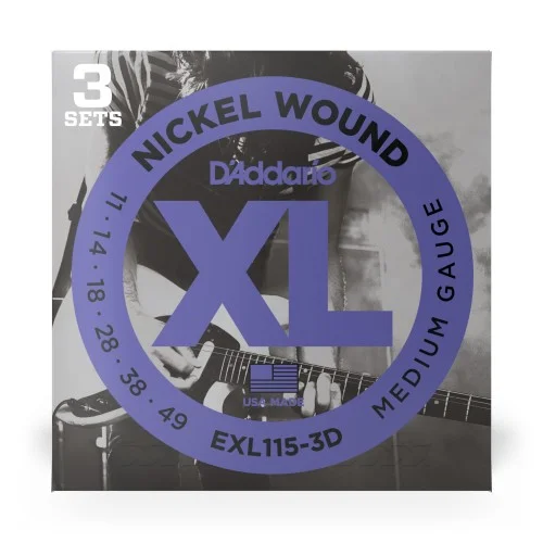 D‘Addario EXL115-3D Tension Medium/Blues-Jazz Rock – 3 Jeux Promotion