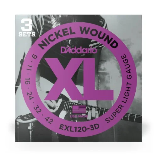 D‘Addario EXL120-3D Super Light – 3 Jeux Jusqu'à Épuisement Des Stocks