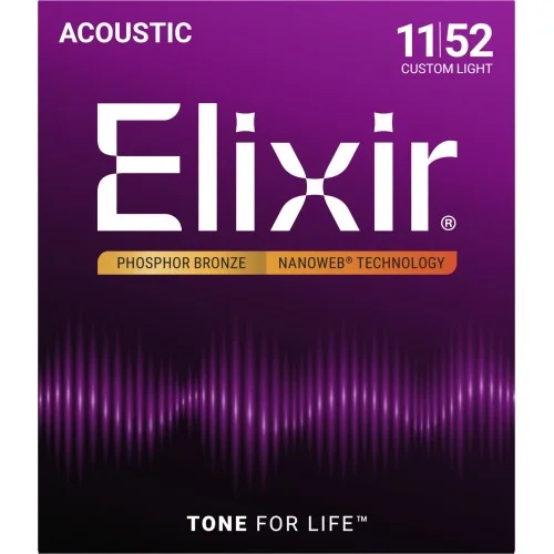 Elixir Acoustic Nanoweb Phosphore Bronze 16027 custom light Meilleure Vente