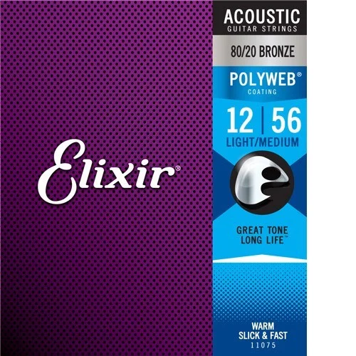 Elixir Acoustic PolyWeb Bronze 11075 medium light Affaire À Saisir