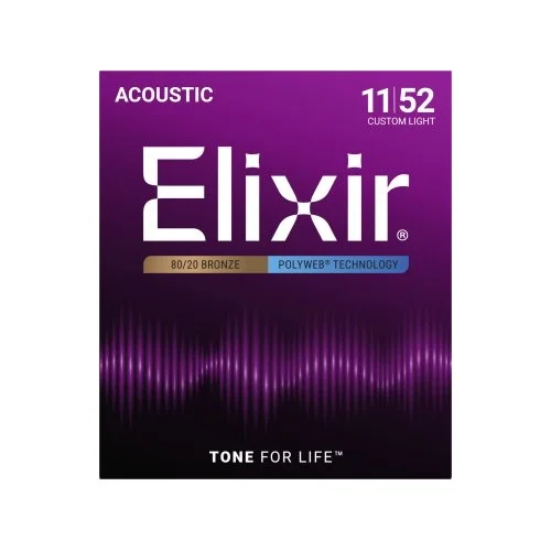 Promotion Elixir Acoustic PolyWeb Bronze 11025 custom light