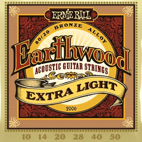 Ernie Ball 2006 Earthwood 80/20 Bronze Extra light 10-50 Prix Promo