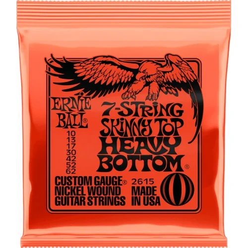 Offre Exclusive Ernie Ball 2615 7 Cordes Skinny Top Heavy Bottom 10-62