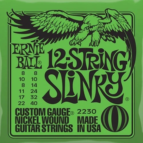 Ernie Ball 2230 12 Cordes Slinky 8-40 Usine Directe
