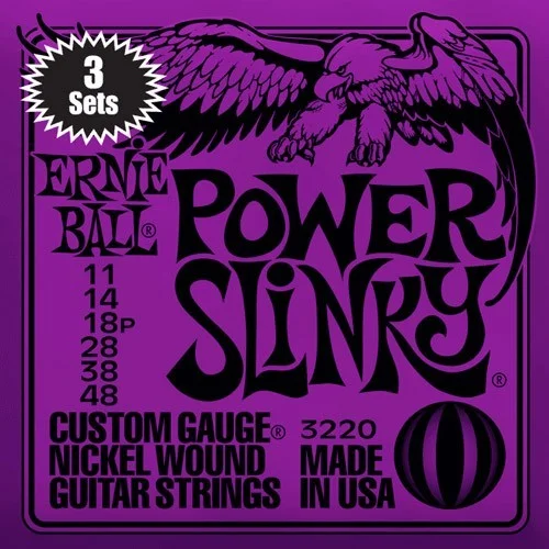 Acheter En Ligne Ernie Ball 3220 Power Slinky 11-48 pack 3 jeux