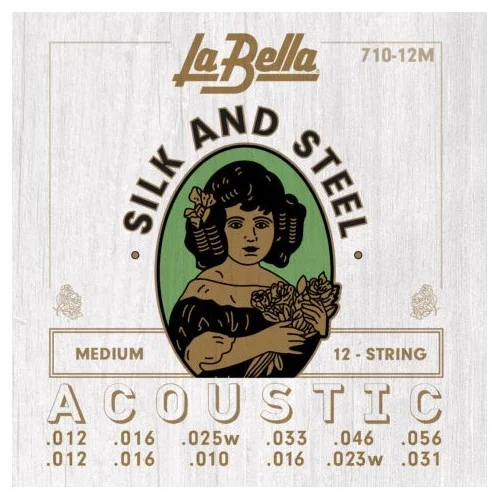 La Bella Acoustic Silk and Steel 710-12M medium Dernière Chance