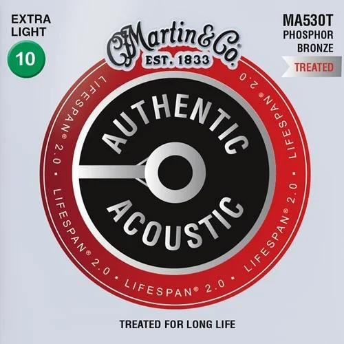 Réduction Martin Authentic Treated phosphore bronze MA530T extra light