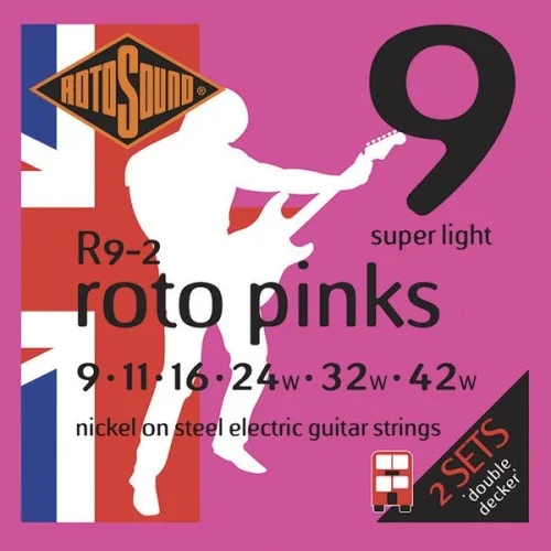 Nouvelle Collection Rotosound Roto Pinks R9-2 Super Light Double Set