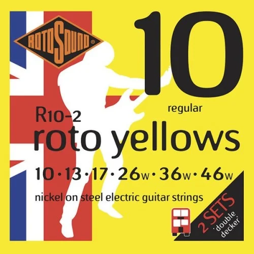 Commander Maintenant Rotosound Roto Yellows R10-2 Regular Double Set