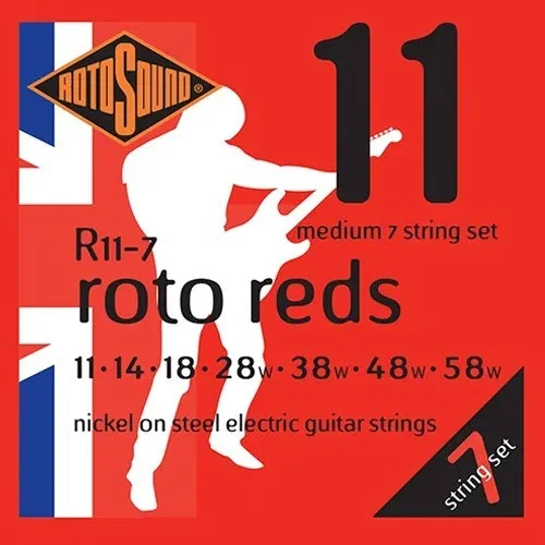 Rotosound Roto Reds 7 cordes R11-7 medium Expédié Aujourd'hui